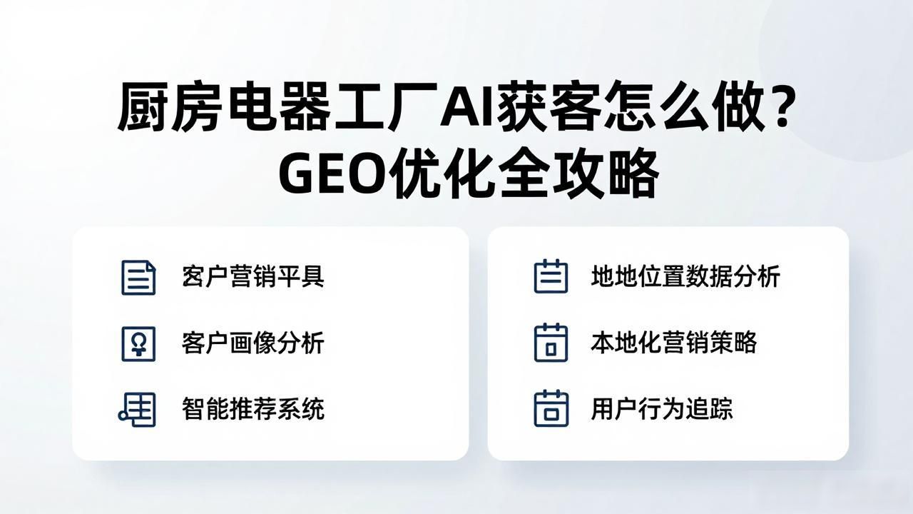 专做厨房电器的有哪些公司_厨房电器工厂怎么做AI GEO获客_厨房电器促销活动方案