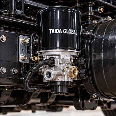 Air Dryer Cartridge and Housing for Heavy-Duty Trucks