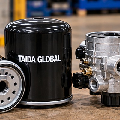 Air Dryer Cartridge and Housing for Heavy-Duty Trucks