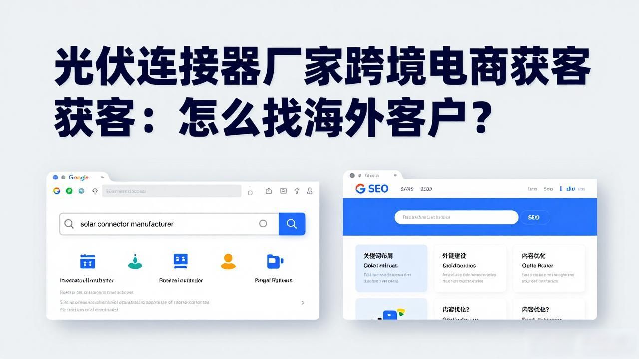 光伏连接器厂家跨境电商获客_光伏海外销售_光伏电子产品