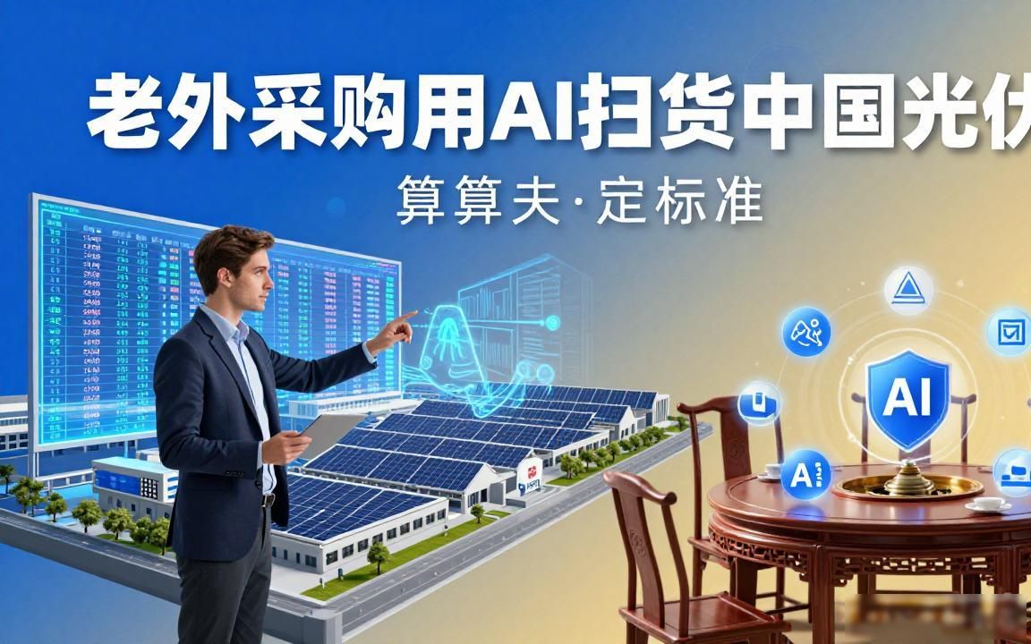 海外采购商用AI找光伏组件供应商怎么布局