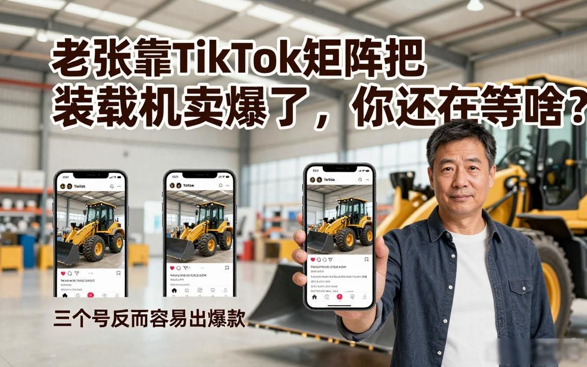 装载机工厂TikTok内容矩阵怎么做外贸