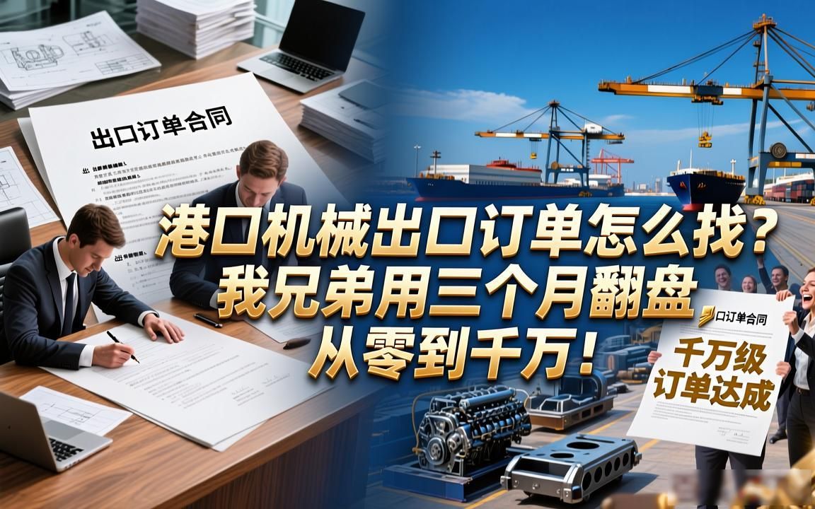 港口机械出口订单怎么找