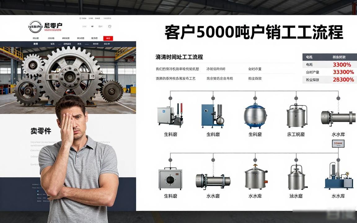 水泥生产设备外贸独立站建设