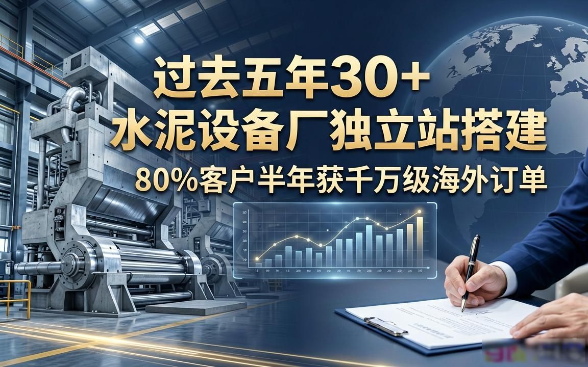水泥生产设备外贸独立站建设