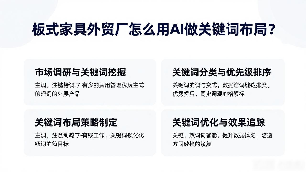 板式家具工厂设备_板式家具厂房布局_板式家具外贸工厂AI搜索关键词布局