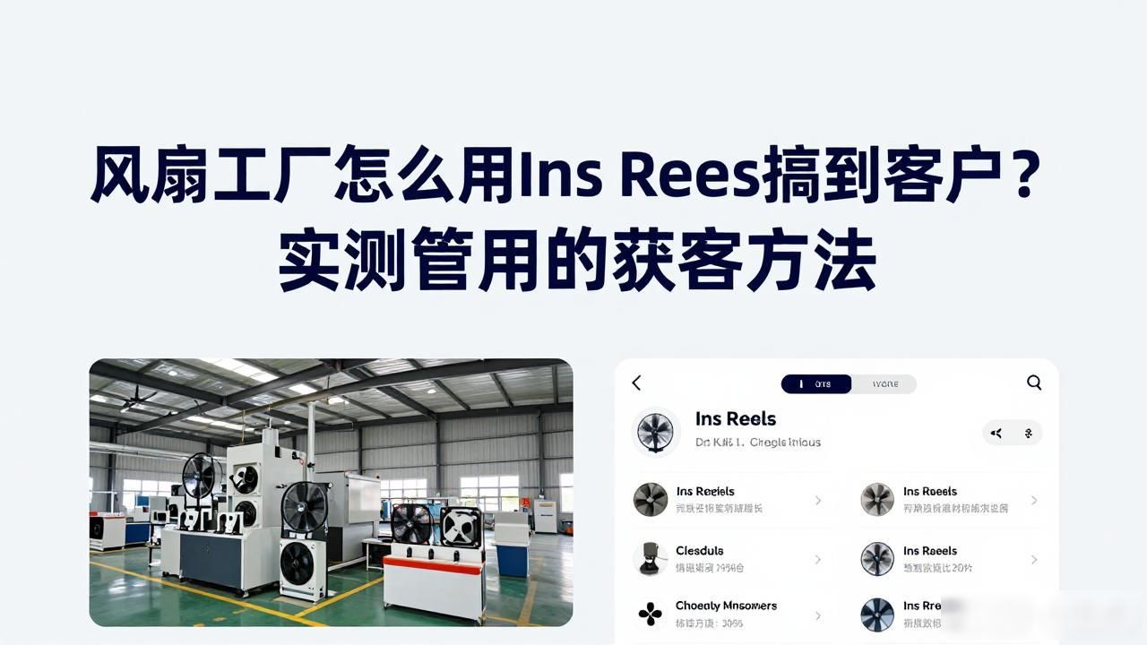 风扇工厂Ins Reels短视频获客方法_风扇视频大全高清_视频小风扇
