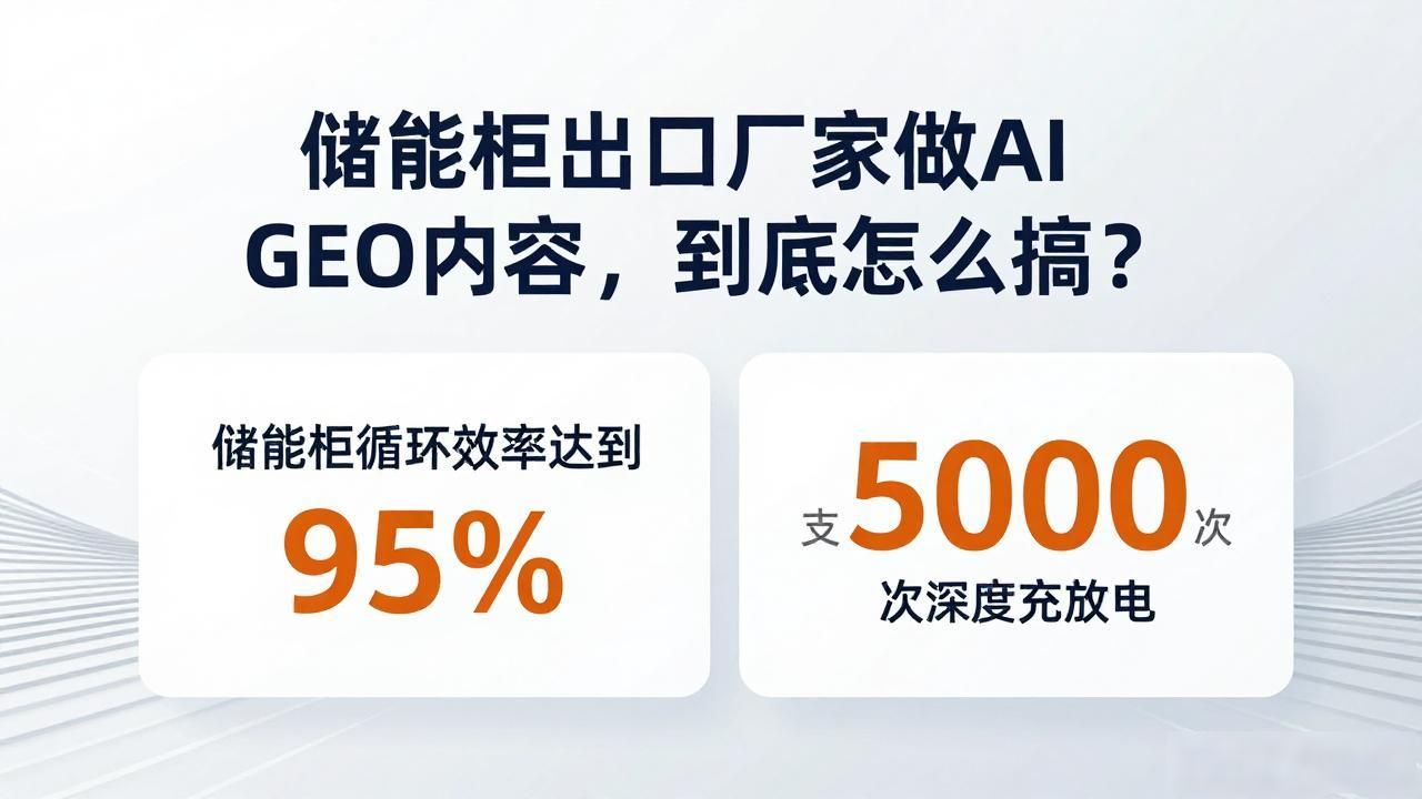 出口货柜能装多少吨_储能柜出口厂家AI GEO内容怎么做_现在出口货柜能发货吗