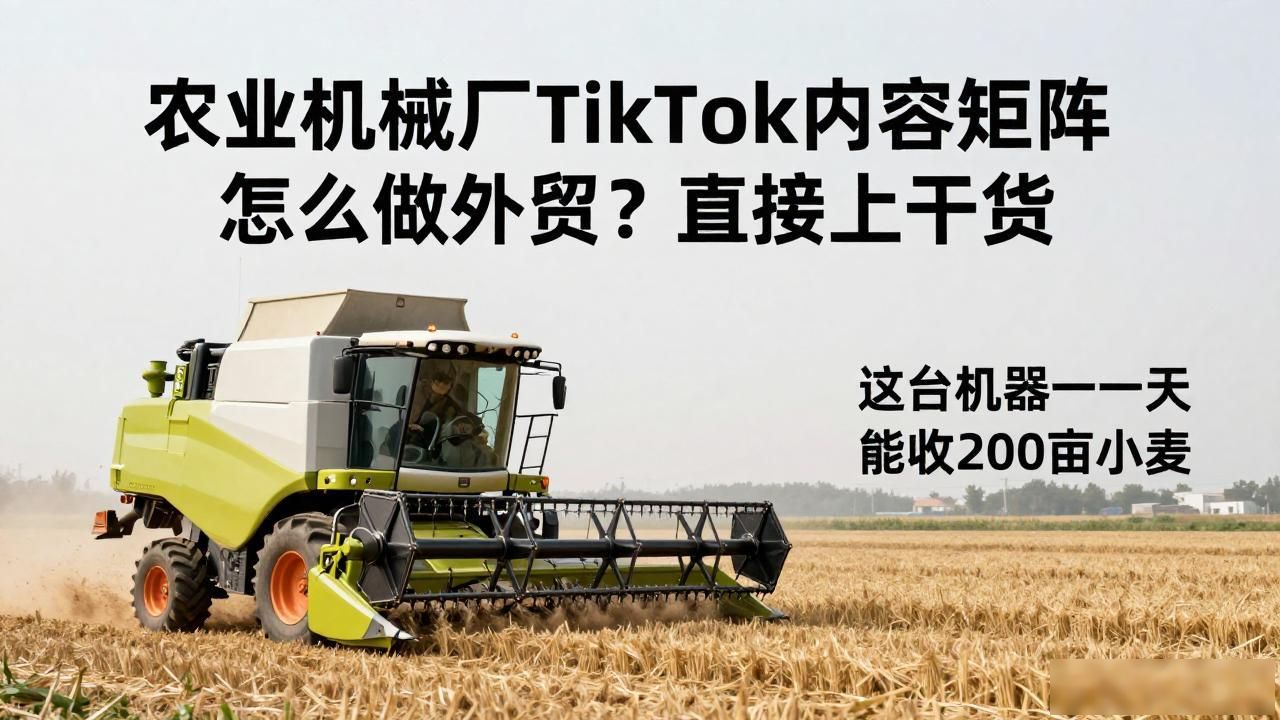 农业机械厂TikTok内容矩阵怎么做外贸_农业机械厂TikTok内容矩阵怎么做外贸_农业机械厂TikTok内容矩阵怎么做外贸