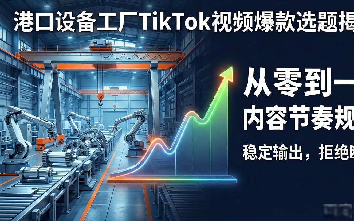 港口设备工厂TikTok工厂展示视频选题