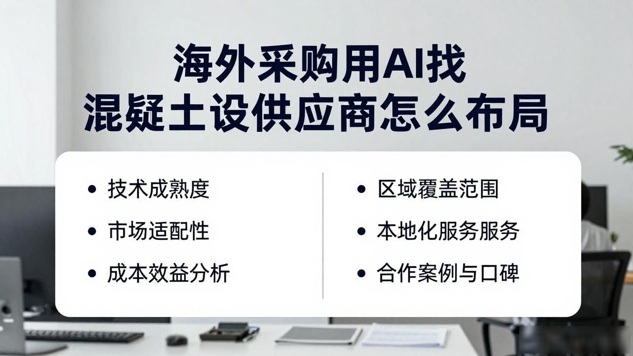商品混凝土供货商资质应有哪些_商品混凝土供应商_海外采购商用AI找混凝土设备供应商怎么布局