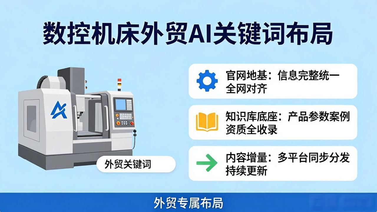 机床外贸好做吗_工厂数控机床加工视频_数控机床外贸工厂AI搜索关键词布局
