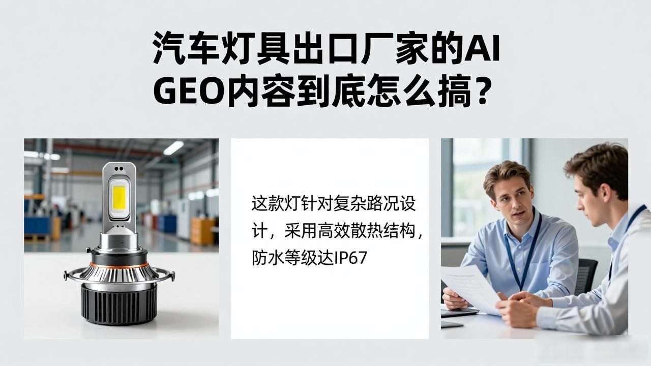 汽车灯具出口厂家AI GEO内容怎么做_灯具出口流程_灯具出口需要哪些手续