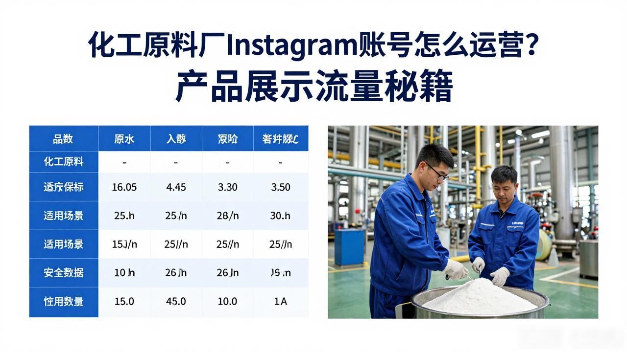 化工原料厂Instagram产品展示账号运营_化工号app_上海化妆品公厂公厂招聘乳化工