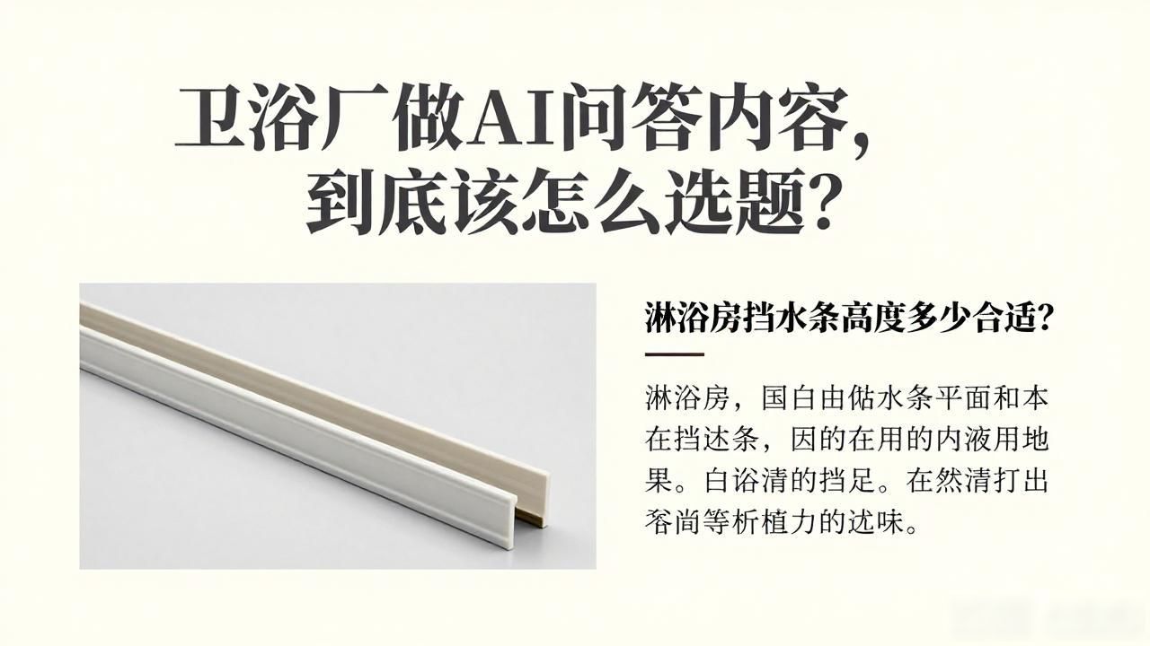 淋浴房市场分析_卫浴行业淋浴房厂家AI问答内容选题_卫浴项目