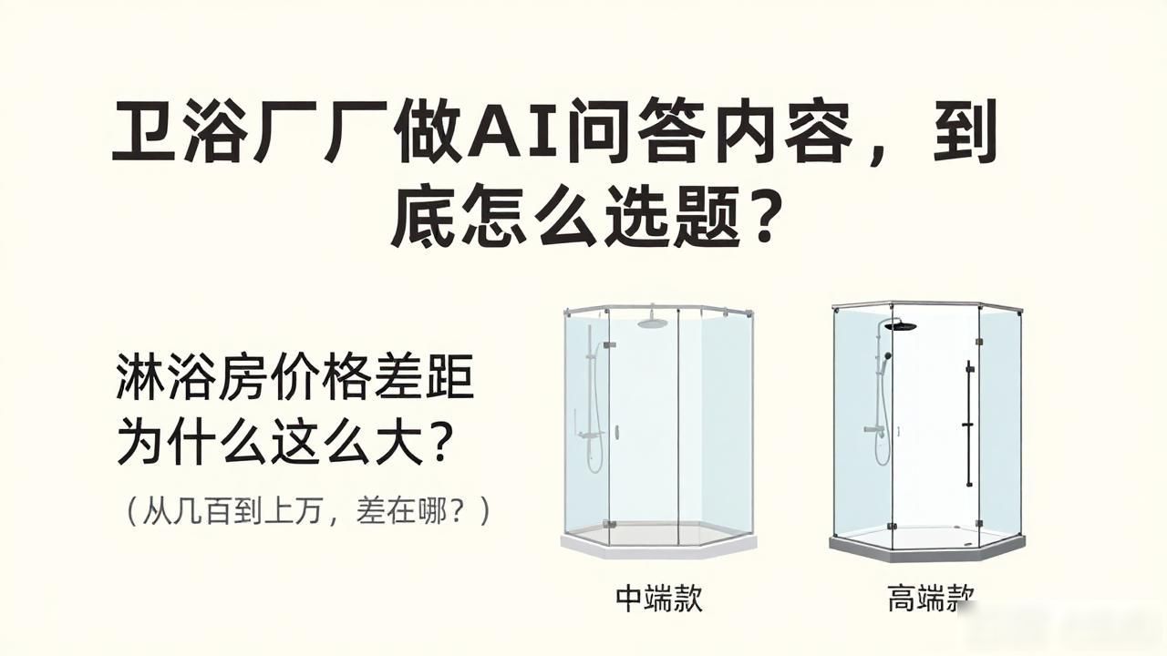 卫浴行业淋浴房厂家AI问答内容选题_卫浴项目_淋浴房市场分析