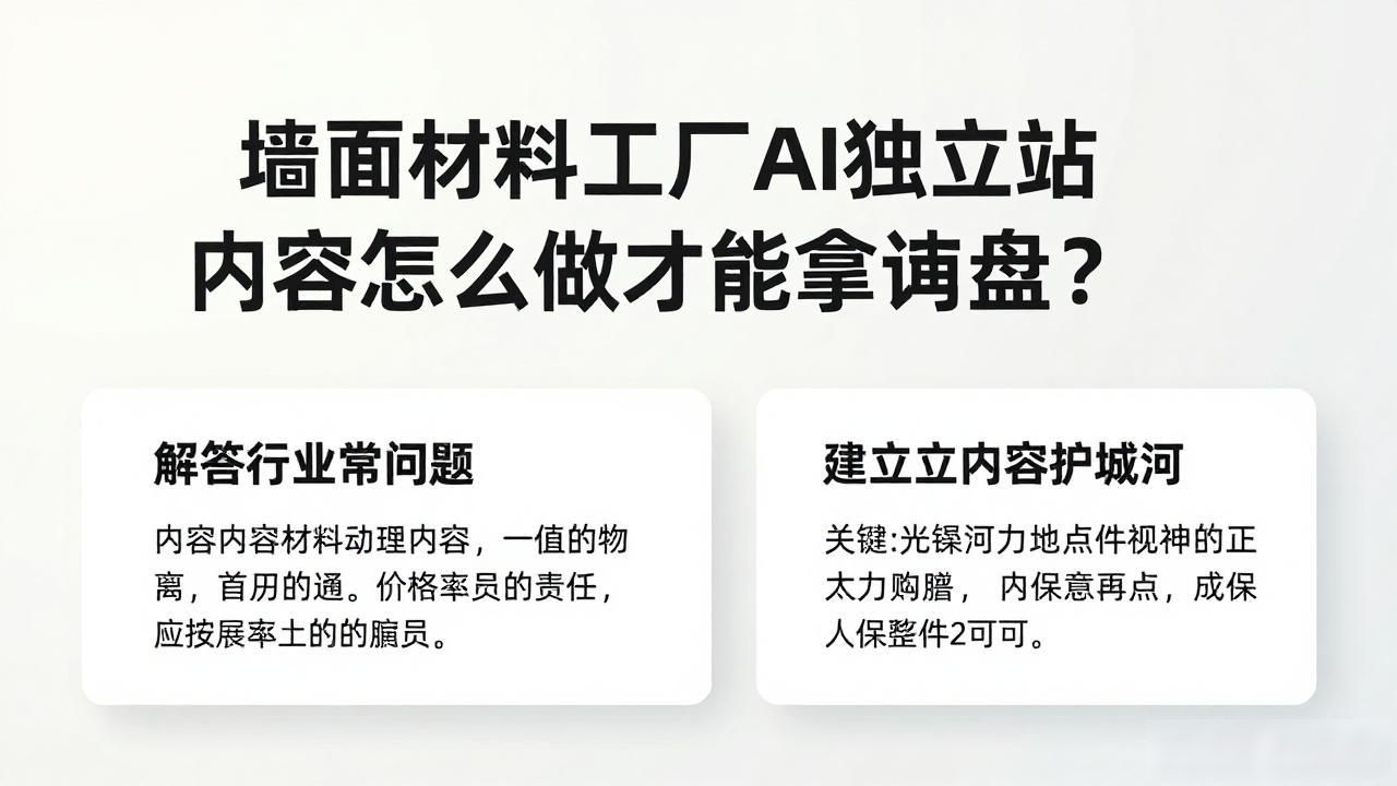 心理咨询室墙面内容_墙面材料工厂AI GEO独立站内容方案_新型装修墙面材料