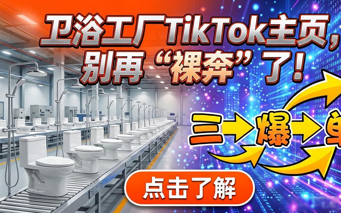 卫浴行业外贸工厂TikTok主页怎么搭建