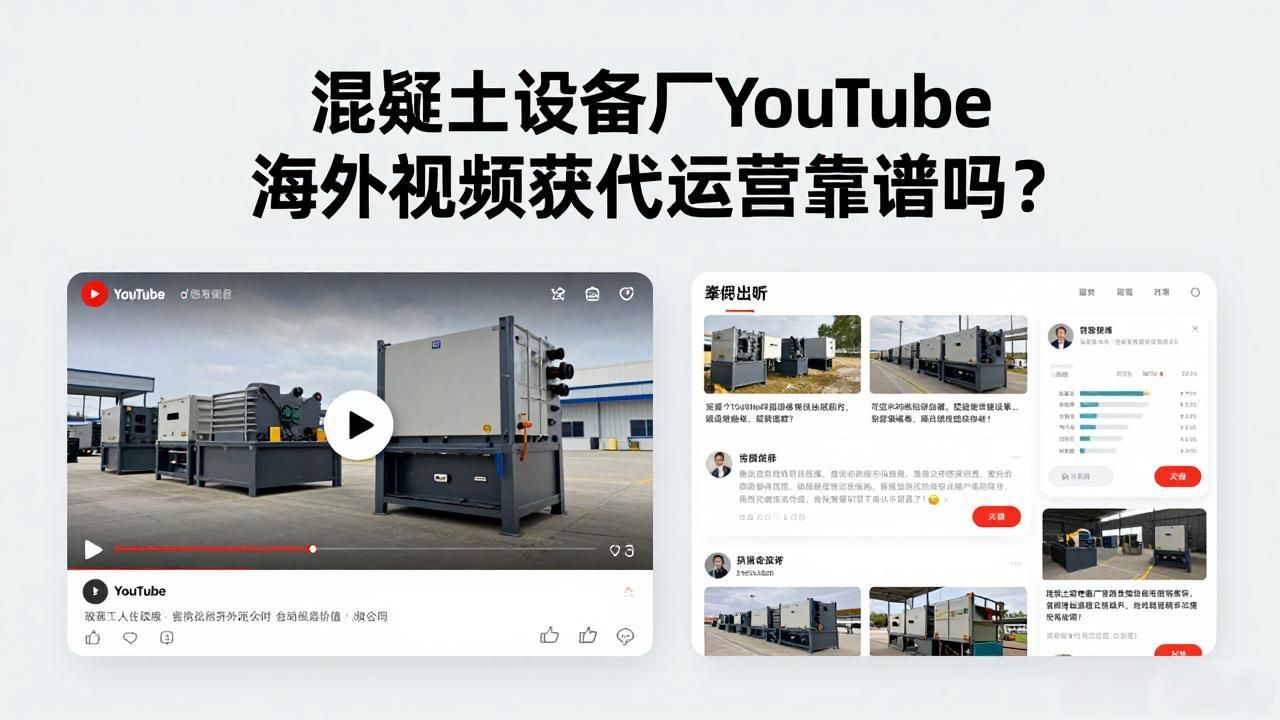混凝土设备厂YouTube海外视频获客代运营_混凝土代理商_海外混凝土搅拌站招聘