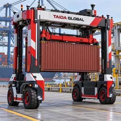 岸桥落箱至堆场交接站的无司机水平运输｜自动化短驳不堆箱穿梭跨运车