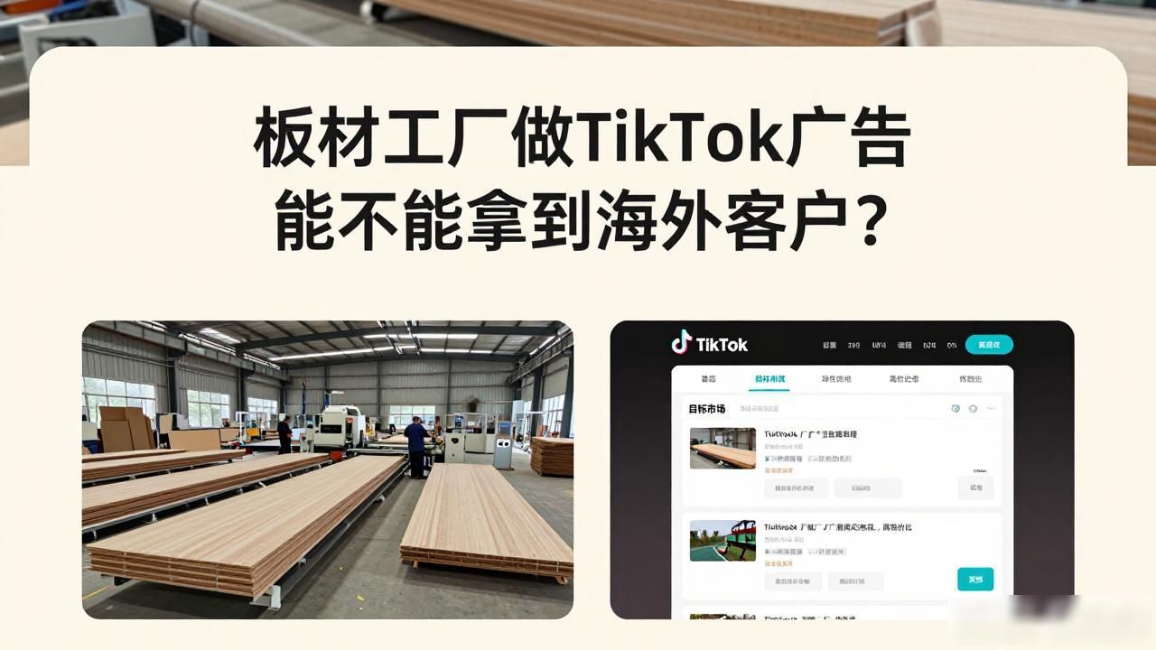 板材工厂TikTok广告投放获取海外买家_精准投放广告英文_中国人成美房地产最大海外买家