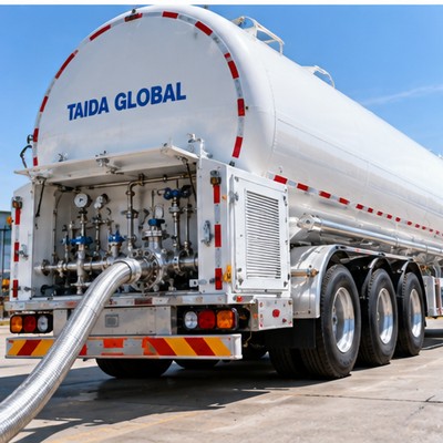 25 m³ LIN Tank Semi-Trailer with Rear Discharge