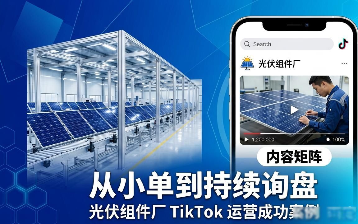 光伏组件工厂工厂TikTok海外账号怎么运营