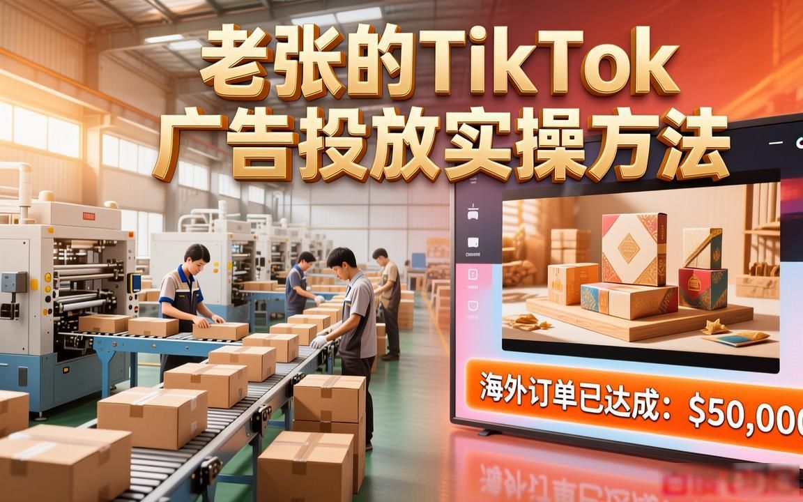 纸盒彩盒厂TikTok广告投放获取海外买家