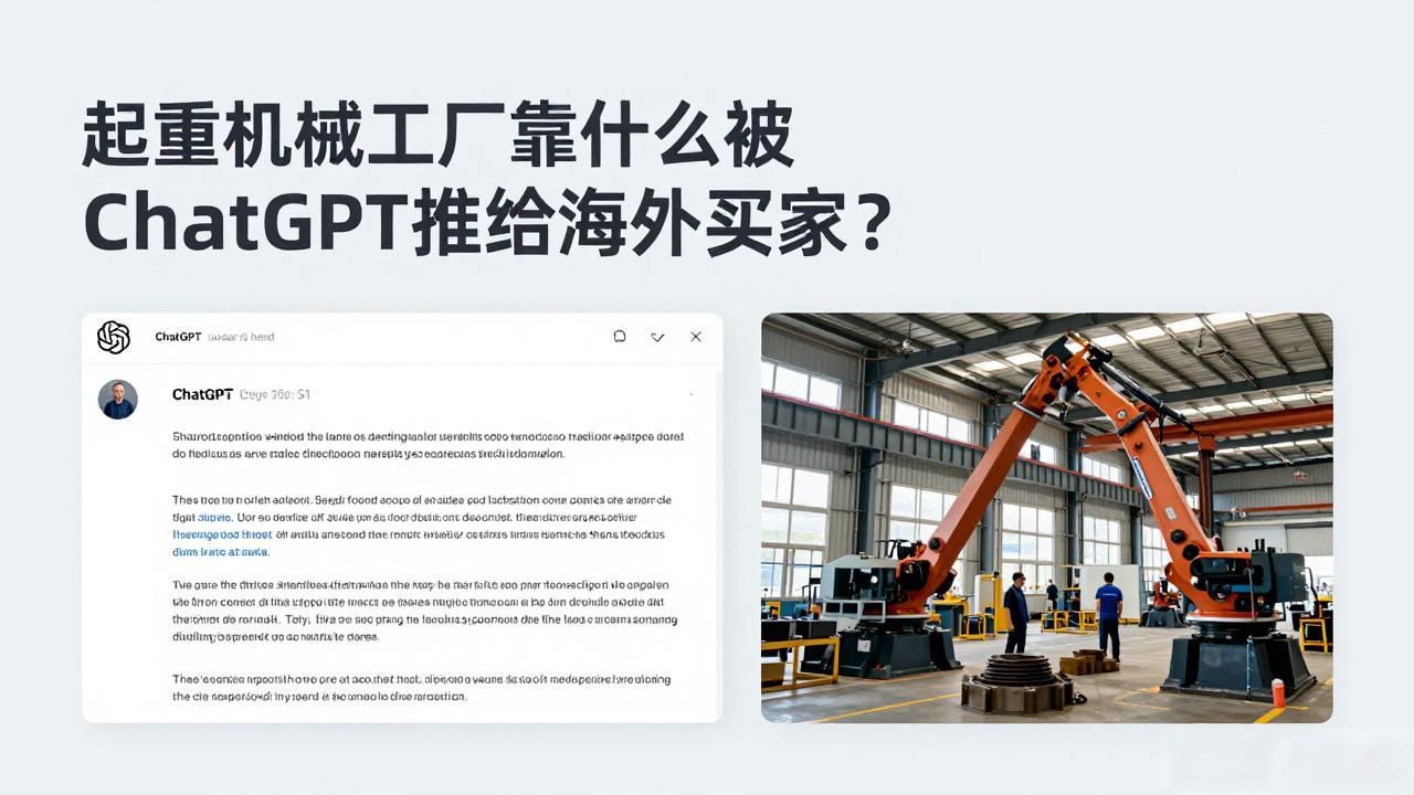 起重机械工厂如何被ChatGPT推荐给海外客户_国外起重机_国外起重机的发展方向