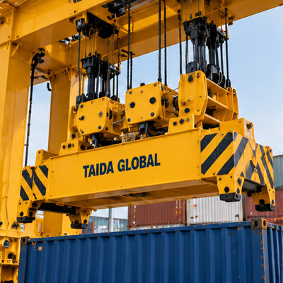 35 t diesel-listrik Straddle Carrier Kontainer