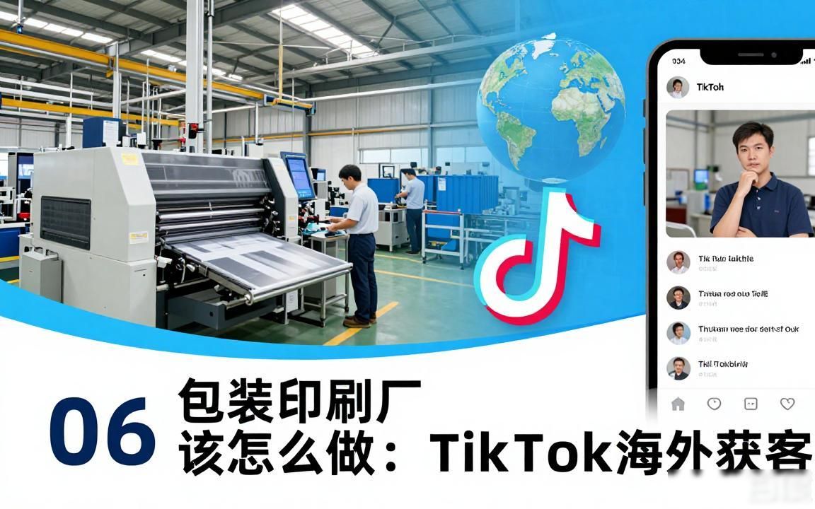 包装印刷厂TikTok海外短视频获客代运营