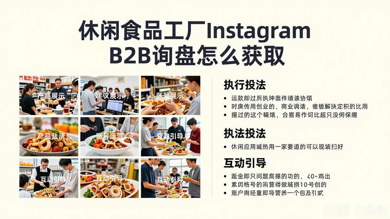 休闲食品生产厂家哪里集中_休闲食品供货厂家_休闲食品工厂Instagram B2B询盘怎么获取