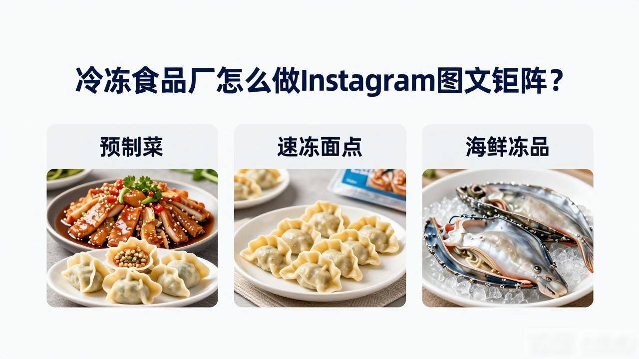 冷冻食品厂Instagram图文内容矩阵_冷冻厂照片_冷冻食品陈列图