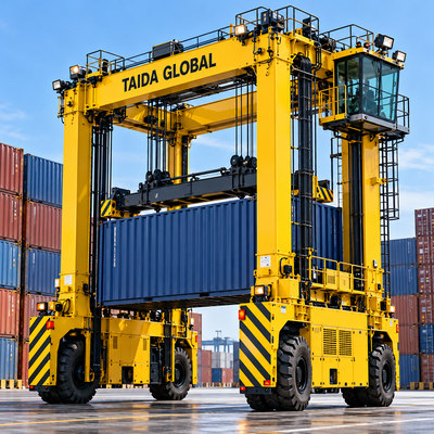 40 t baterai-listrik Straddle Carrier Kontainer