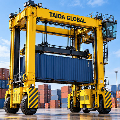 40 t baterai-listrik Straddle Carrier Kontainer