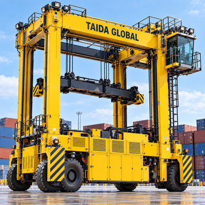40 t baterai-listrik Straddle Carrier Kontainer