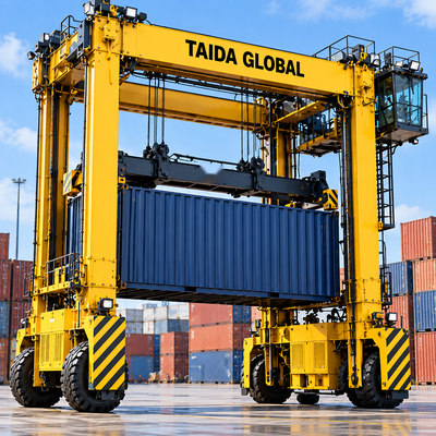 40 t baterai-listrik Straddle Carrier Kontainer
