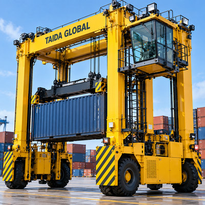 40 t baterai-listrik Straddle Carrier Kontainer