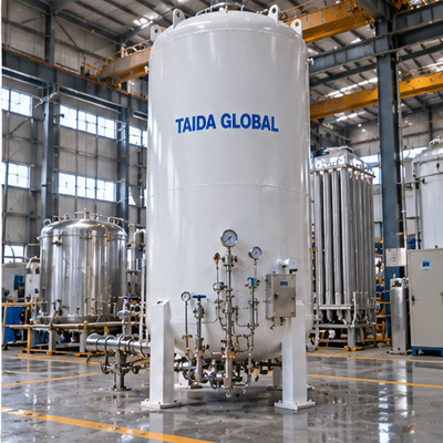 5 m³ Vertical Vacuum-Insulated Liquid Oxygen Storage Tank