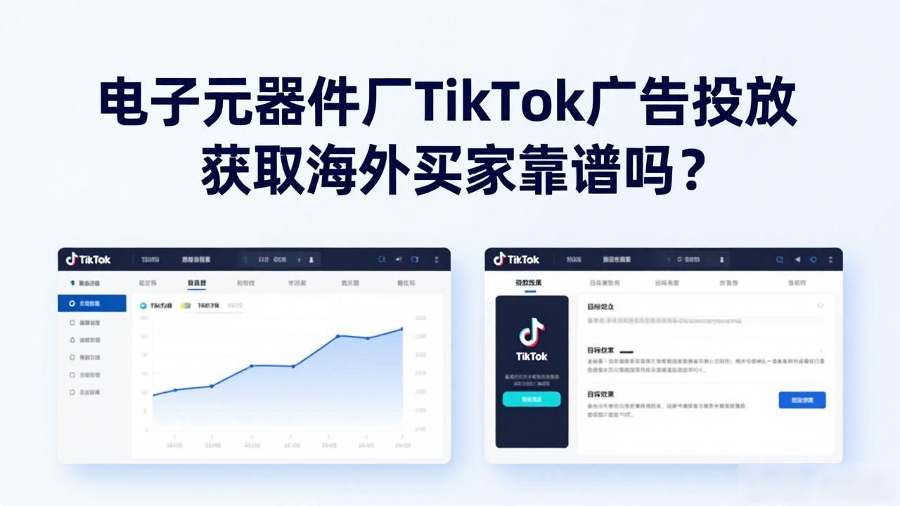 电子元器件厂TikTok广告投放获取海外买家_精准投放快递广告河南_精准投放广告