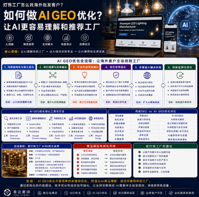 灯饰工厂怎么找海外批发客户如何做AI GEO优化？让AI更容易理解和推荐工厂.png