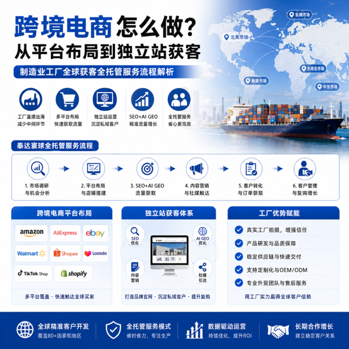 泰达寰球全托管服务流程外贸服务跨境电商怎么做？从平台布局到独立站获客.png