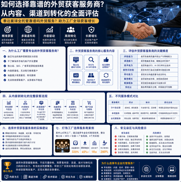 泰达寰球全托管靠谱吗外贸服务外贸获客服务商怎么选？从内容、渠道到转化评估.png