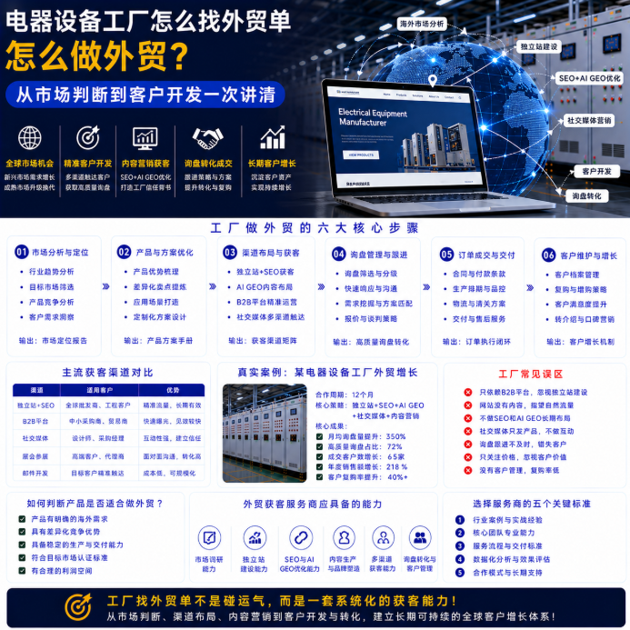 电器设备工厂怎么找外贸单怎么做外贸？从市场判断到客户开发一次讲清.png