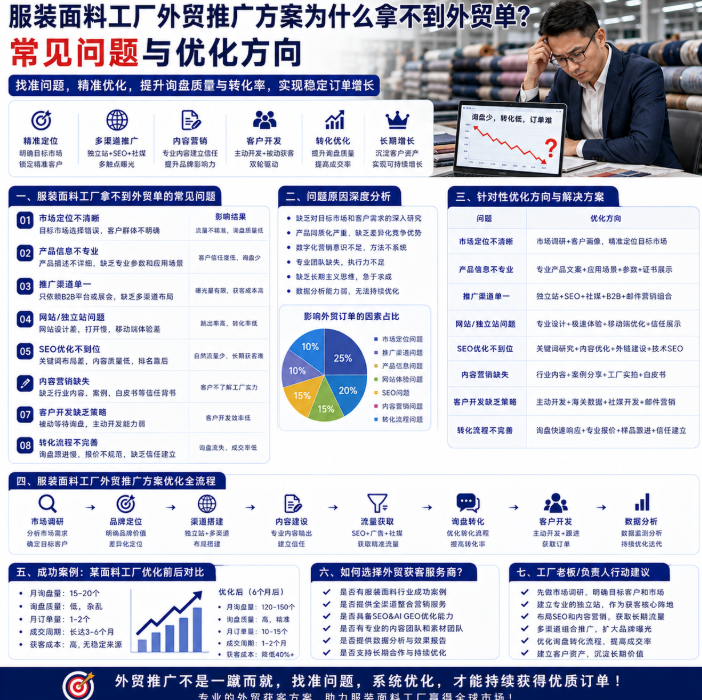 服装面料工厂外贸推广方案为什么拿不到外贸单？常见问题与优化方向.png
