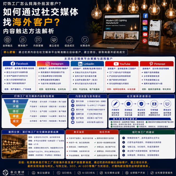 灯饰工厂怎么找海外批发客户如何通过社交媒体找海外客户？内容触达方法解析.png