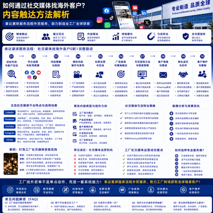 泰达寰球服务流程外贸服务如何通过社交媒体找海外客户？内容触达方法解析.png
