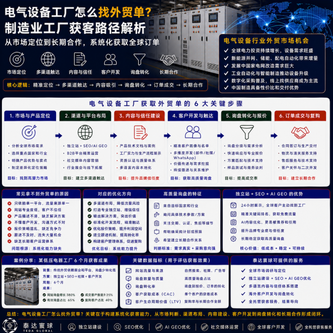 电气设备工厂怎么找外贸单怎么找外贸单？制造业工厂获客路径解析.png