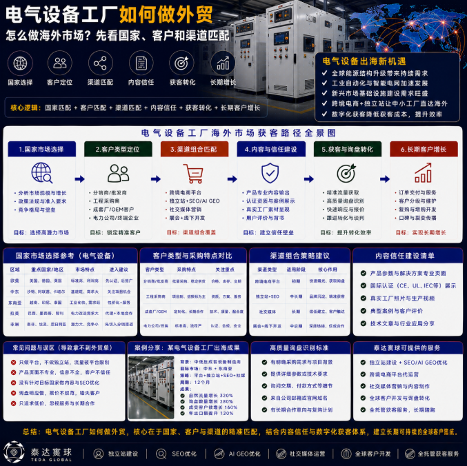 电气设备工厂如何做外贸怎么做海外市场？先看国家、客户和渠道匹配.png