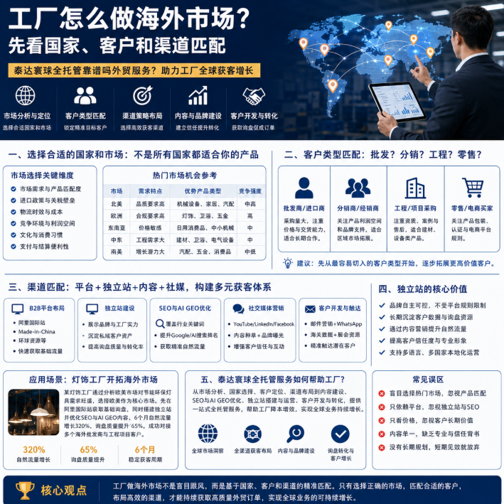 泰达寰球全托管靠谱吗外贸服务怎么做海外市场？先看国家、客户和渠道匹配.png